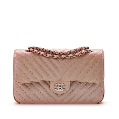 chanel rose gold medium flap|fashionphile Chanel flap.